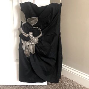 Cache formal dress size 6, black and pewter